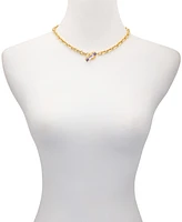 Vince Camuto Gold-Tone Glass Stone Toggle Necklace, 18"