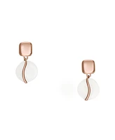 Skagen Women's Sofie Sea Glass White Organic-Shaped Drop Earrings, SKJ1816791