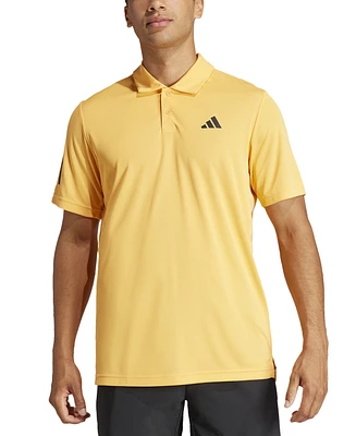 adidas Men's 3-Stripes Short Sleeve Performance Club Tennis Polo Shirt