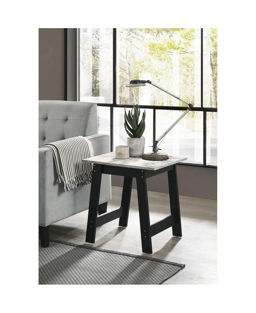 Simplie Fun Hale Velvet Armchairs and End Table Living Room Set