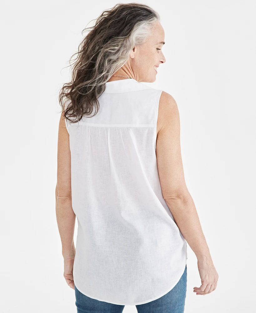 Style & Co Women's Sleeveless Popover Shirt, Created for Macy's
