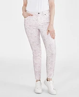 Style & Co Women's Printed Mid-Rise Curvy Skinny Jeans, Created for Macy's