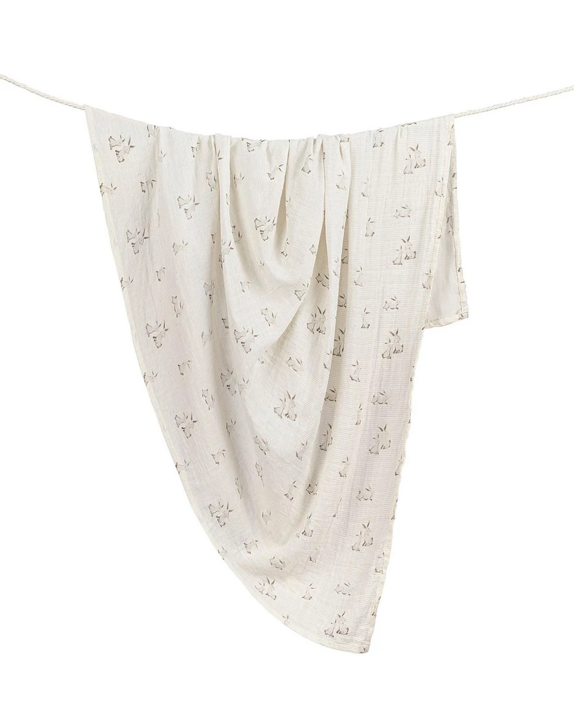 Crane Baby Cotton Bunny Single Swaddle