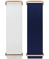 Tissot Unisex Swiss Quickster White Stripe Textile Strap Watch 40mm