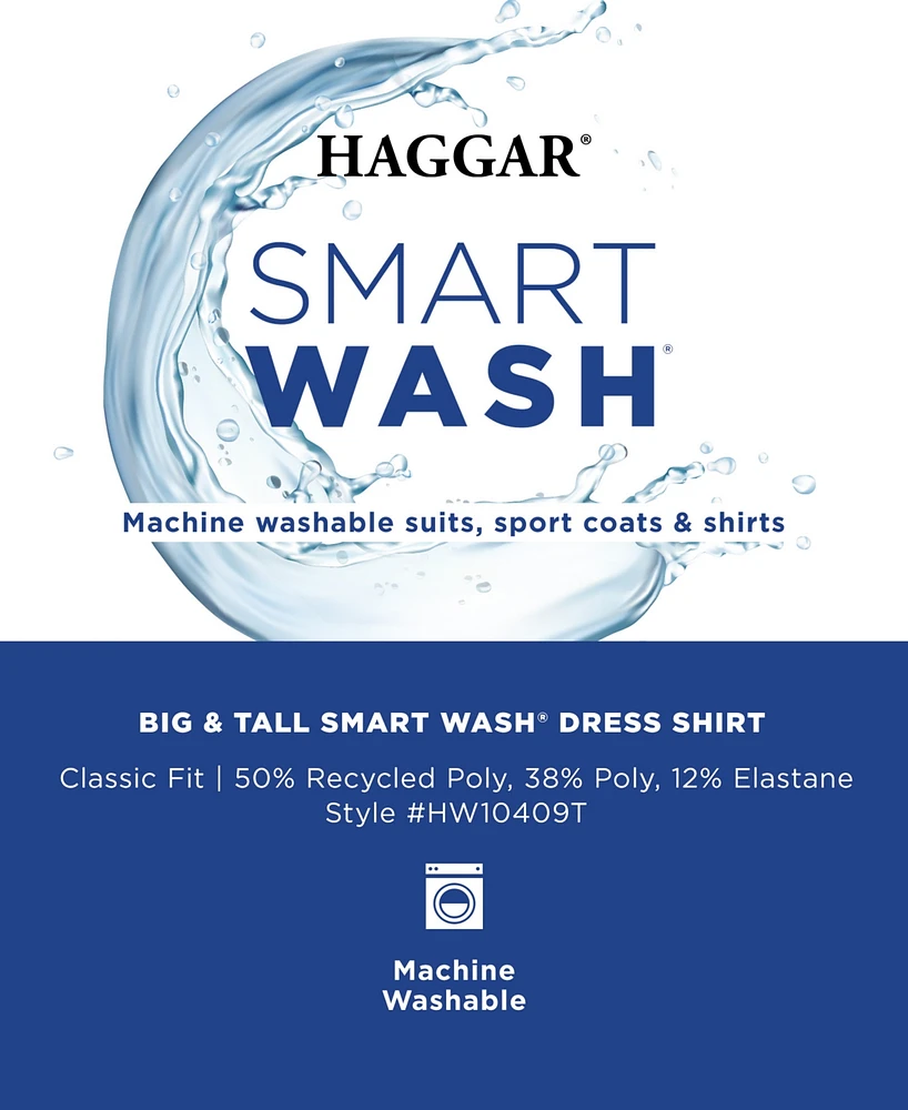 Big & Tall Haggar Men's Smart Wash Classic Fit Dress Shirt