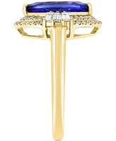 Effy Tanzanite (1-3/4 ct. t.w.) & Diamond (1/3 ct. t.w.) Marquise Halo Ring in 14k Gold