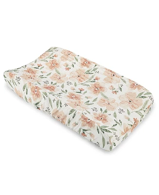 Crane Baby Parker Quilted Change Pad Cover - Floral