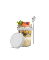 JoyJolt Dawn Overnight Oats Glass Containers, 16 Oz