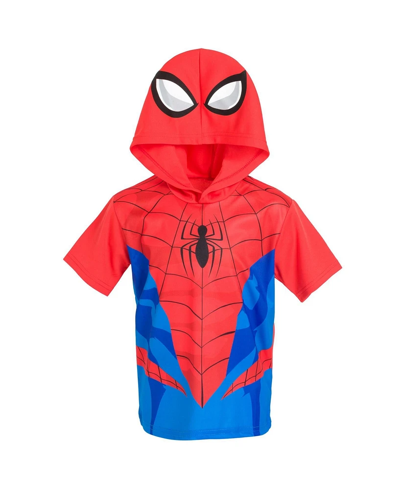 Marvel Boys Spider-Man Athletic Graphic T-Shirt Mesh Shorts