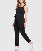 Seraphine Women's Black Maternity Nursing Overalls