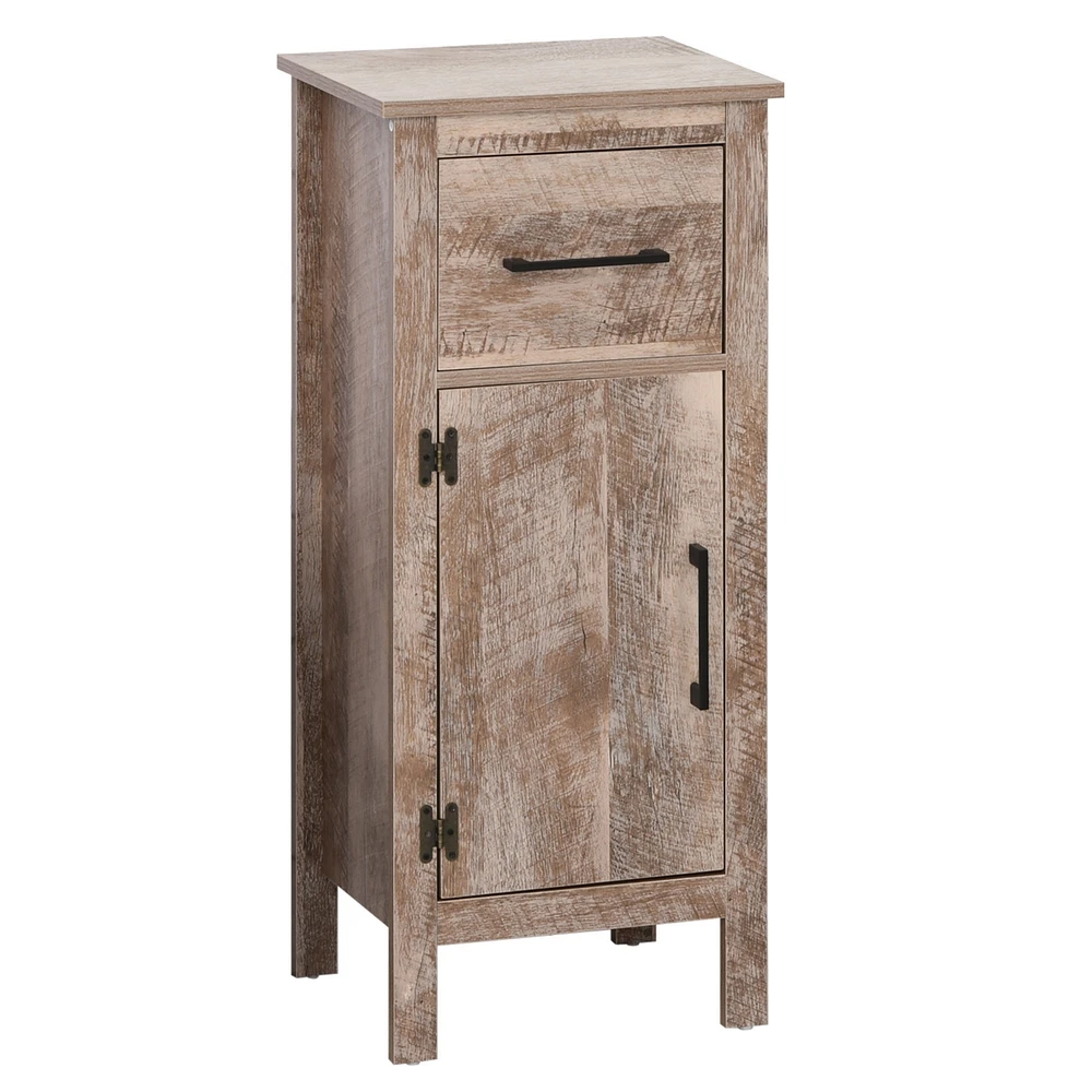 Simplie Fun Barnwood Bathroom Storage Cabinet with Drawer & Shelf