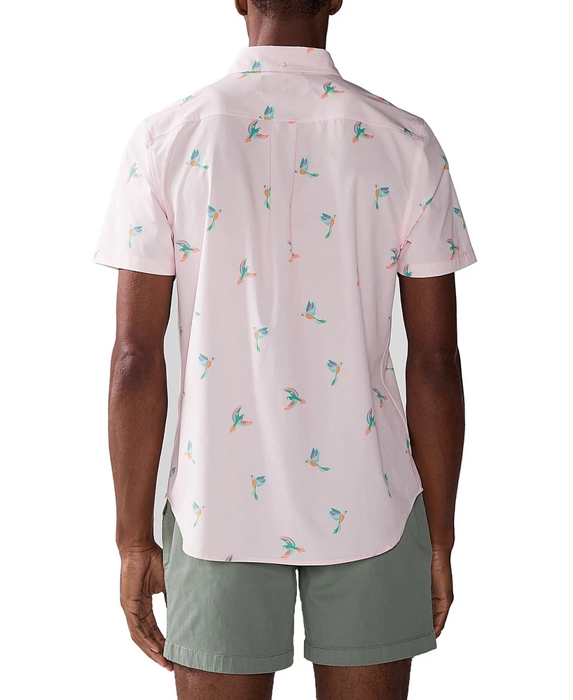 Chubbies Men's Parrot Party Short Sleeve Button-Down Performance Shirt