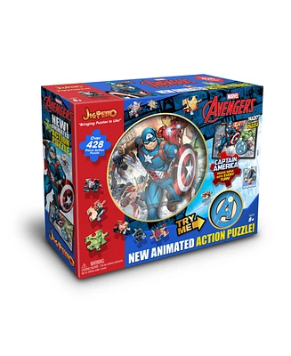 New Marvel Jigpetto Action Puzzle Avengers Over 428 Pieces 14" x 20"