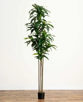 Nearly Natural 9ft. Artificial Dracaena Tree with Real Touch Leaves