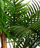 Nearly Natural 8ft. Uv Resistant Artificial Double Robellini Palm Tree Indoor/Outdoor