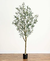 Nearly Natural 7ft. Artificial Greco Olive Tree