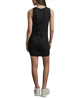 Dkny Jeans Women's Solid Ruched Crewneck Tank Dress