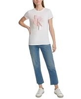 Calvin Klein Jeans Women's Foiled Collage-Print T-Shirt