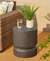 Glitzhome Multi-functional Faux Terrazzo Garden Stool or Planter Stand