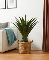 Glitzhome 3.25ft. Faux Agave Plant in Pot