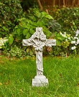 Glitzhome Holy Cross with Lily Garden Statue