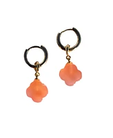 seree Harvest — Clover Jade stone charm earrings