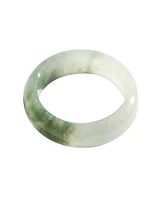 Koi — Mottled green jade ring