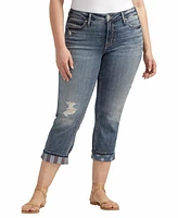 Silver Jeans Co. Plus Suki Mid Rise Curvy Fit Capri Jean