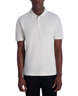 Karl Lagerfeld Paris Men's Pique Logo Polo Shirt