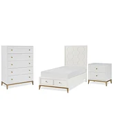 Chelsea 3-Pc. Bedroom Set (Full Storage Bed, Chest & Nightstand)