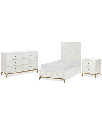 Chelsea 3-Pc. Bedroom Set (Full Storage Bed, Small Dresser & Small Nightstand)