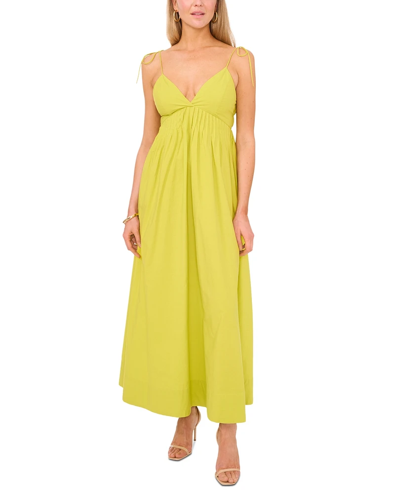 1.state Women's Cotton Tie-Strap Maxi Dress