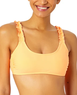 Salt & Cove Juniors' Ruffle-Strap Tie-Back Bikini Top, Created for Macy's