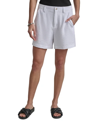 Dkny Women's Crinkled Darted-Waist Shorts