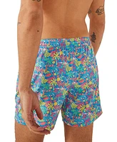 Chubbies Men's The Tropical Bunches Quick-Dry 5-1/2" Swim Trunks with Boxer-Brief Liner