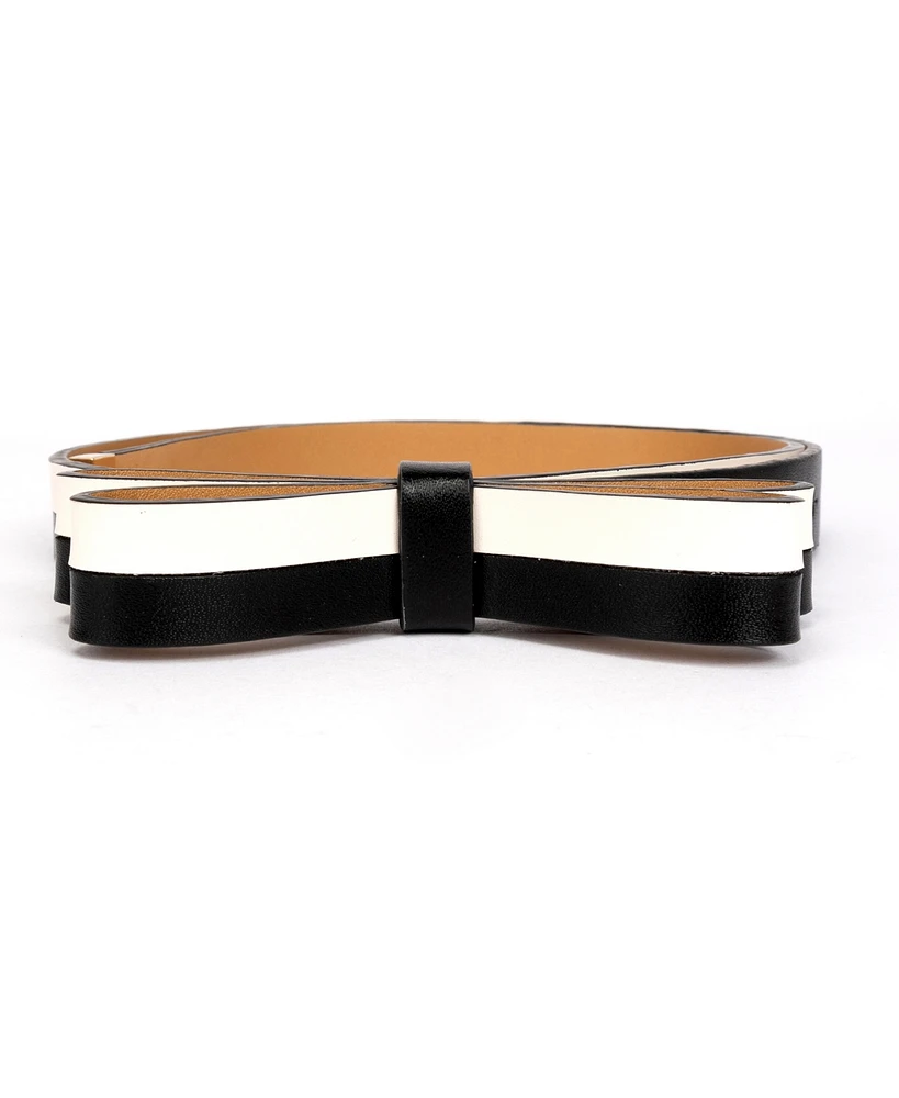 kate spade new york Women's 19mm Double Leather Bow Belt