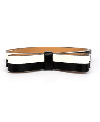 kate spade new york Women's 19mm Double Leather Bow Belt