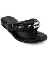 Karl Lagerfeld Paris Women's Ceejay Embellished Thong Sandals