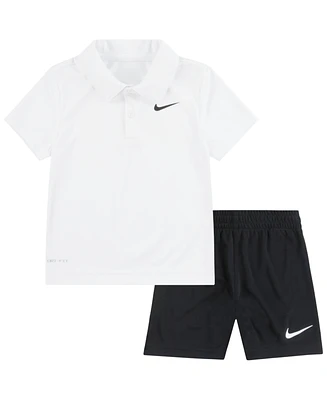 Nike Toddler Boys Dri-Fit Polo T-shirt and Shorts, 2-Piece Set