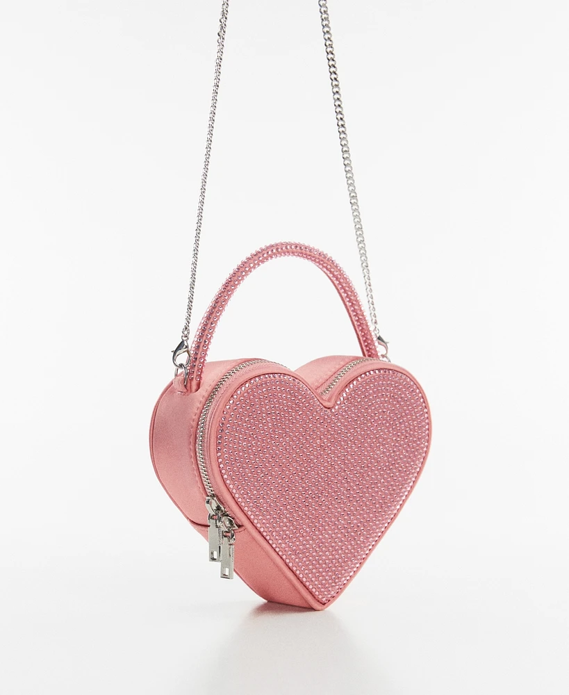 Mango Women's Crystal Heart Bag