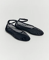 Mango Women's Ballerinas With Mesh Bracelet