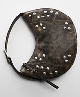 Mango Women's Stud Leather Bag