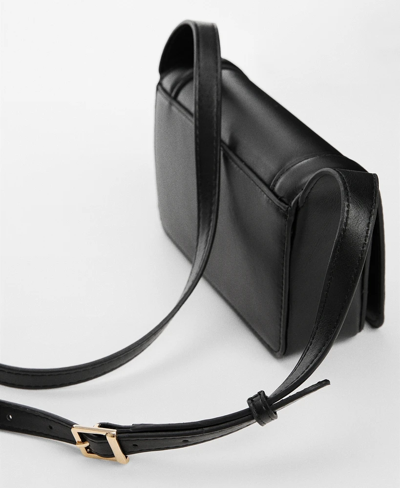 Mango Women's Flap Detail Crossbody Bag