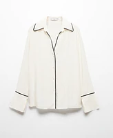 Mango Women's Contrast Trim Shirt