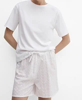 Mango Women's Two-Piece Cotton Pajamas