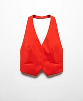 Mango Women's Buttons Detail Suit Vest