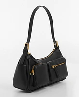 Mango Women's Pockets Detail Shoulder Bag