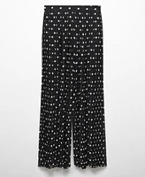 Mango Women's Polka Dot Pleated Pants