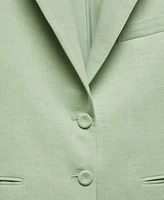 Mango Women's Buttons Detail Cropped Blazer