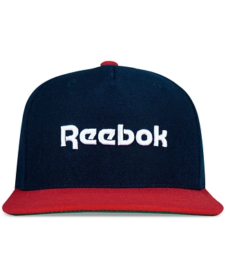 Reebok Men's Logo Embroidered Flat-Brim Snapback Hat